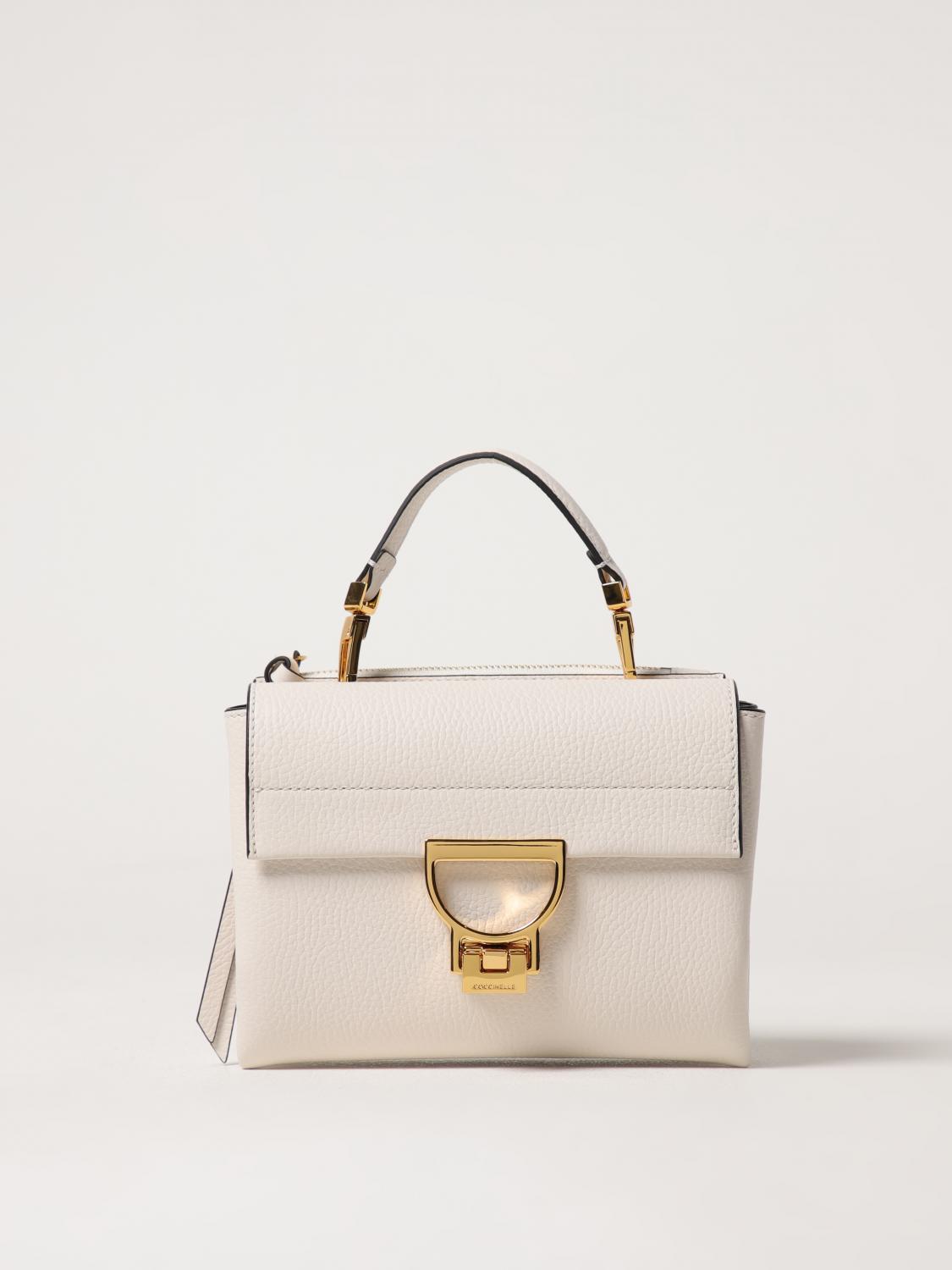 COCCINELLE BORSA MINI: Borsa Arlettis Coccinelle in pelle a grana , Bianco - Img 1