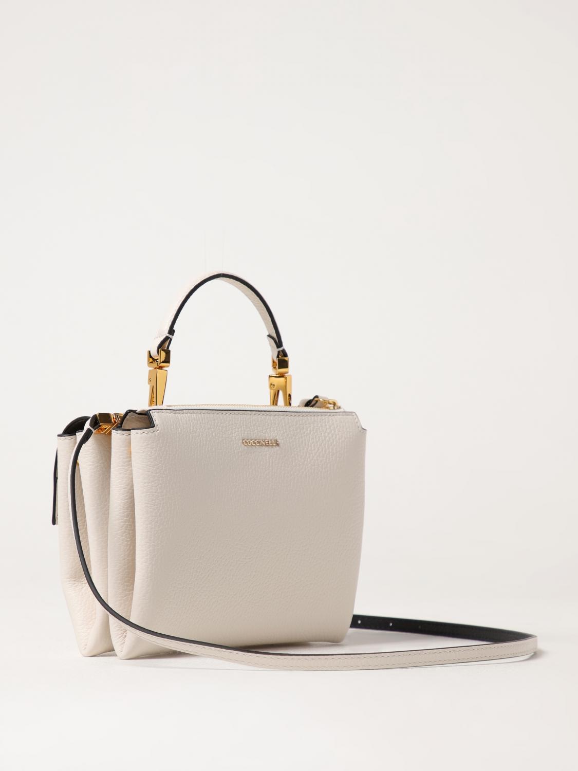 COCCINELLE BORSA MINI: Borsa Arlettis Coccinelle in pelle a grana , Bianco - Img 2