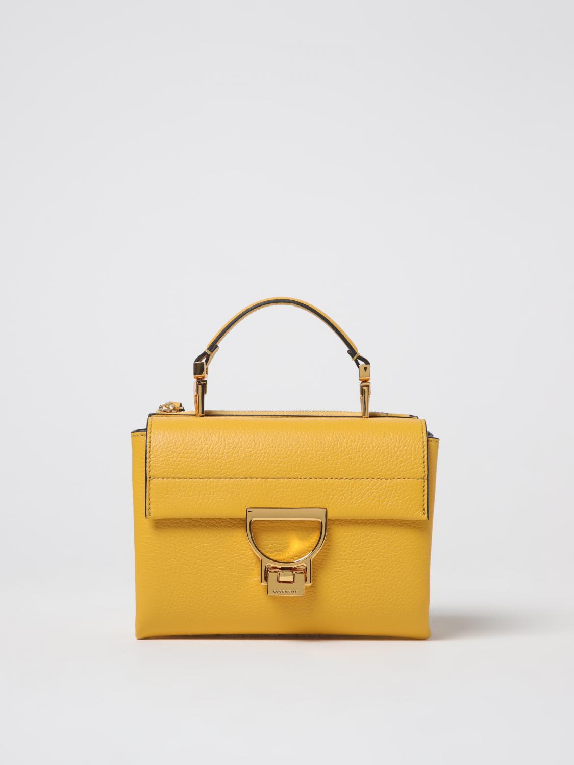 COCCINELLE BORSA MINI: Borsa Arlettis Coccinelle in pelle a grana , Giallo - Img 1