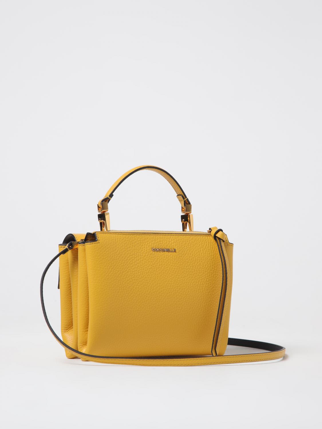 COCCINELLE BORSA MINI: Borsa Arlettis Coccinelle in pelle a grana , Giallo - Img 2