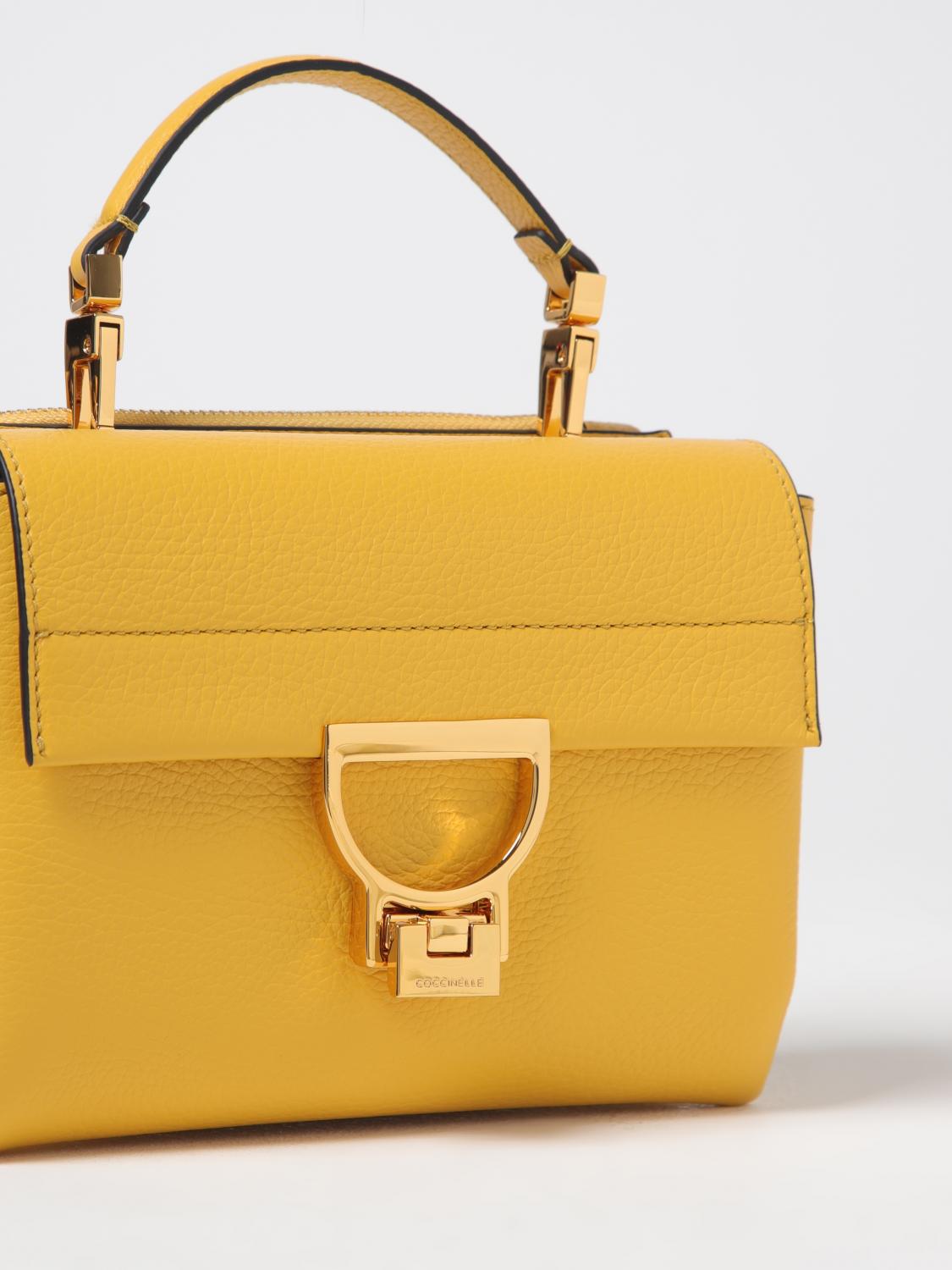 COCCINELLE BORSA MINI: Borsa Arlettis Coccinelle in pelle a grana , Giallo - Img 3