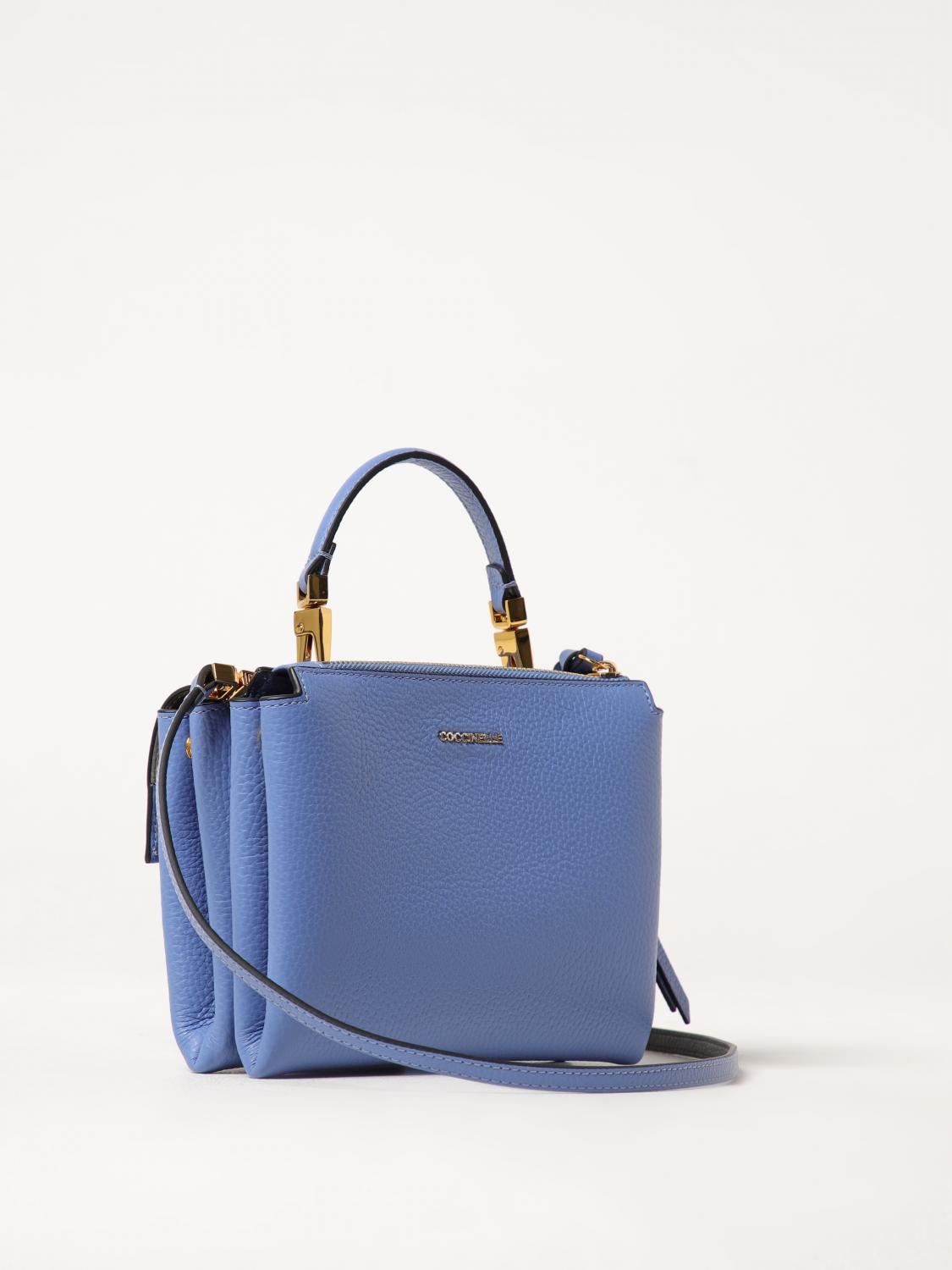 COCCINELLE BORSA MINI: Borsa Arlettis Coccinelle in pelle a grana , Azzurro - Img 2