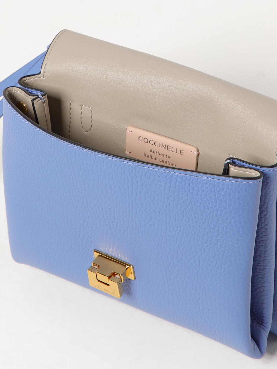 COCCINELLE BORSA MINI: Borsa Arlettis Coccinelle in pelle a grana , Azzurro - Img 3