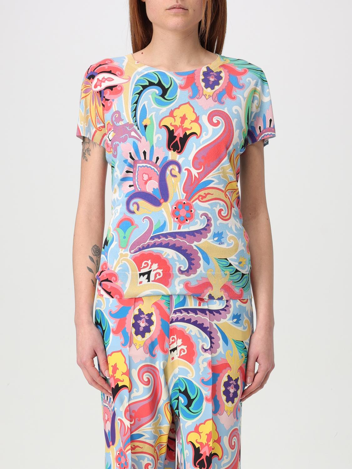 ETRO T-SHIRTS: T-shirt in seta paisley Etro, Fantasia - Img 1