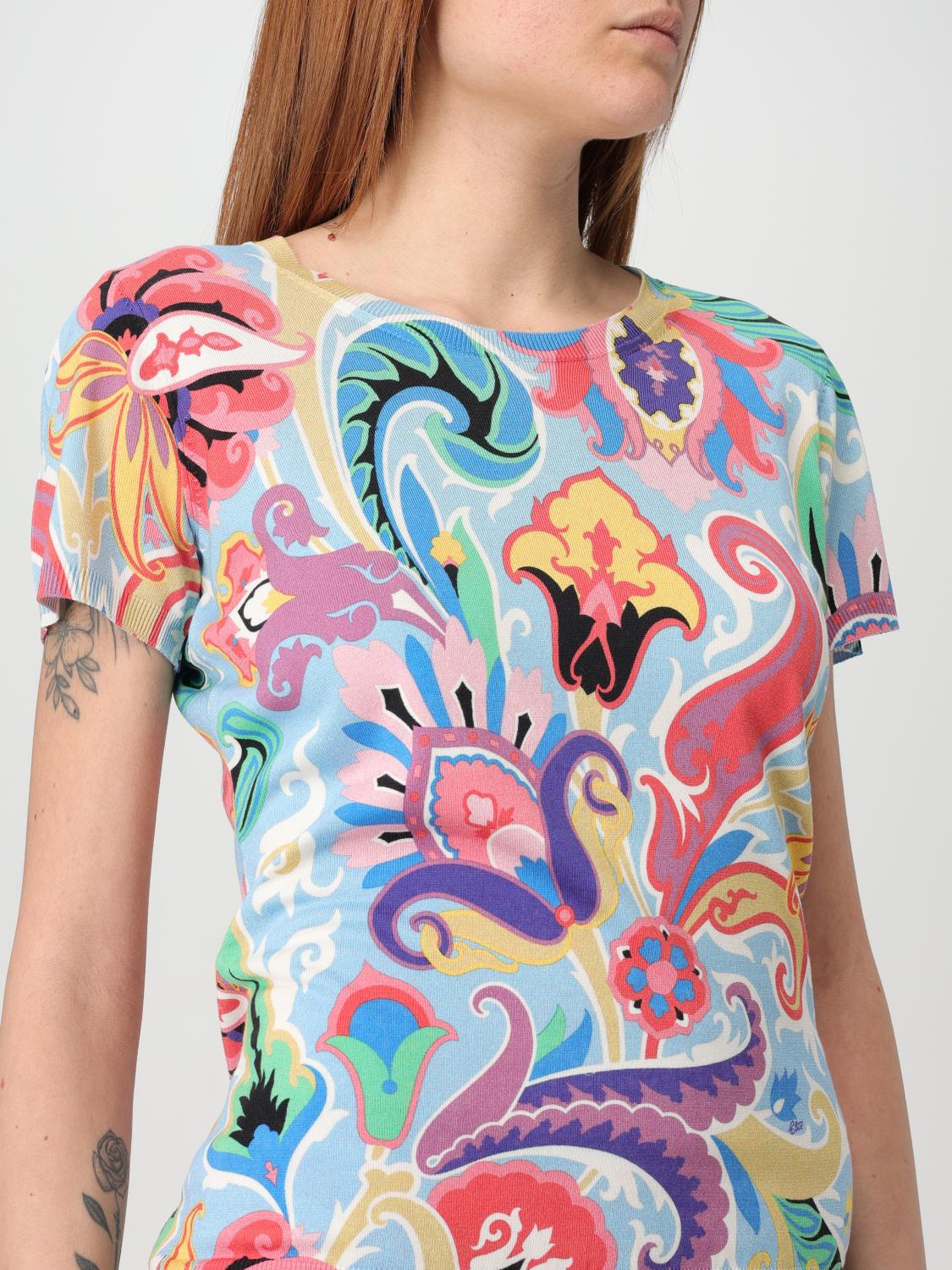 ETRO T-SHIRTS: T-shirt in seta paisley Etro, Fantasia - Img 5