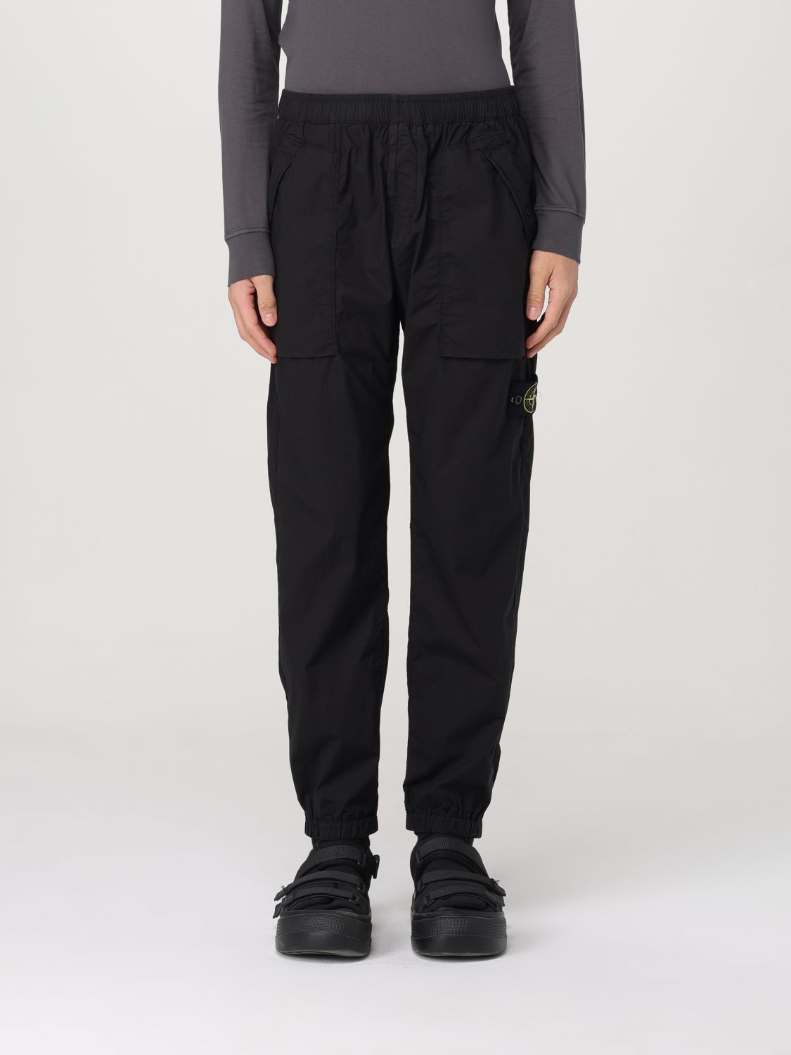 STONE ISLAND PANTALÓN: Pantalón hombre Stone Island, Negro - Img 1