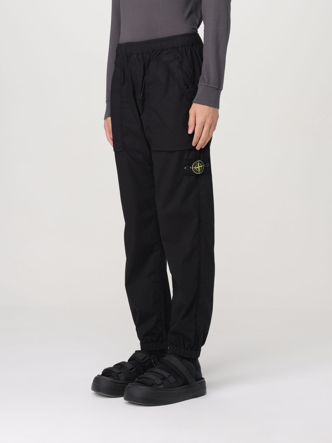 STONE ISLAND PANTALÓN: Pantalón hombre Stone Island, Negro - Img 4