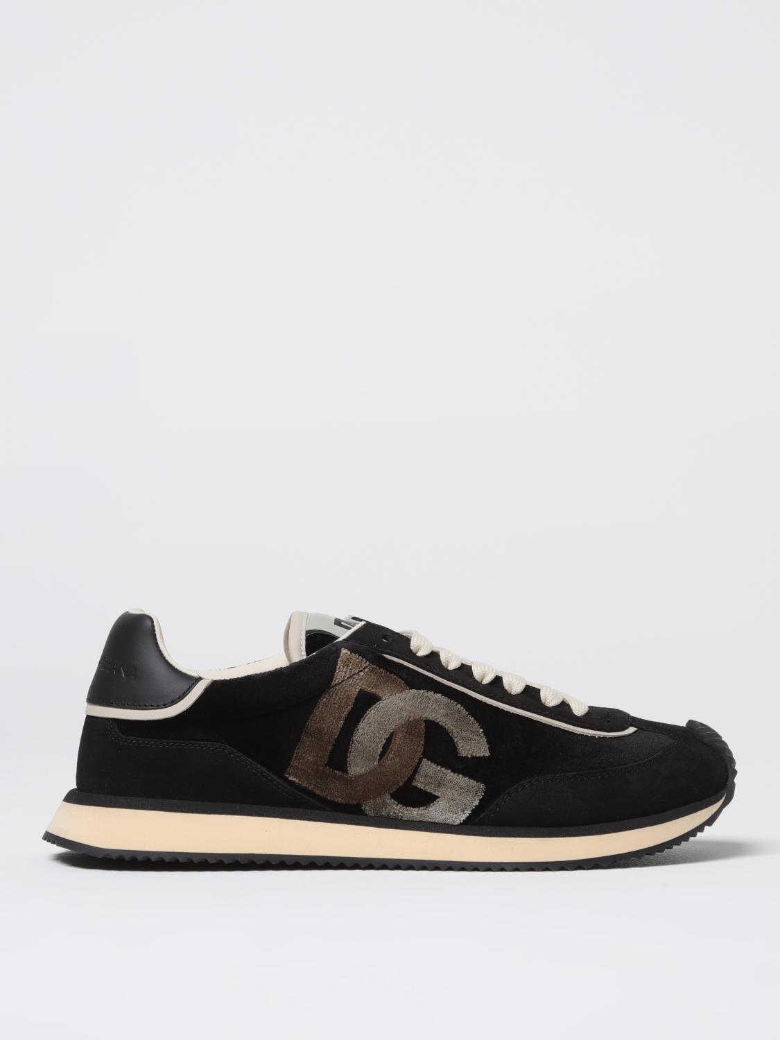 DOLCE & GABBANA SNEAKERS: Sneakers DG Cushion Dolce & Gabbana in camoscio e velluto , Nero - Img 1