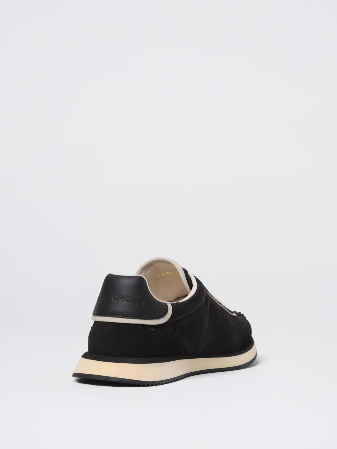DOLCE & GABBANA SNEAKERS: Sneakers DG Cushion Dolce & Gabbana in camoscio e velluto , Nero - Img 3