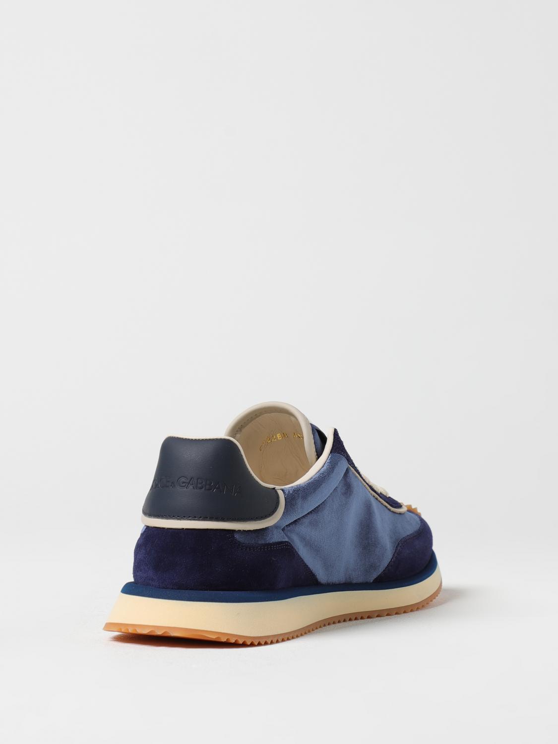DOLCE & GABBANA SNEAKERS: Sneakers DG Cushion Dolce & Gabbana in camoscio e velluto , Denim - Img 3