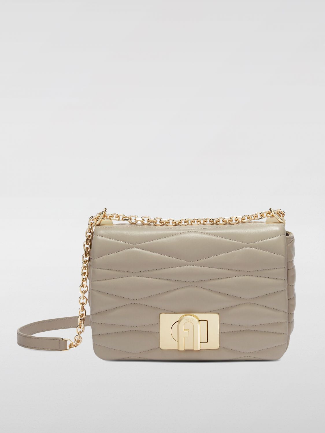 FURLA BORSA MINI: Borsa 1927 Furla in nappa trapuntata , Beige - Img 1