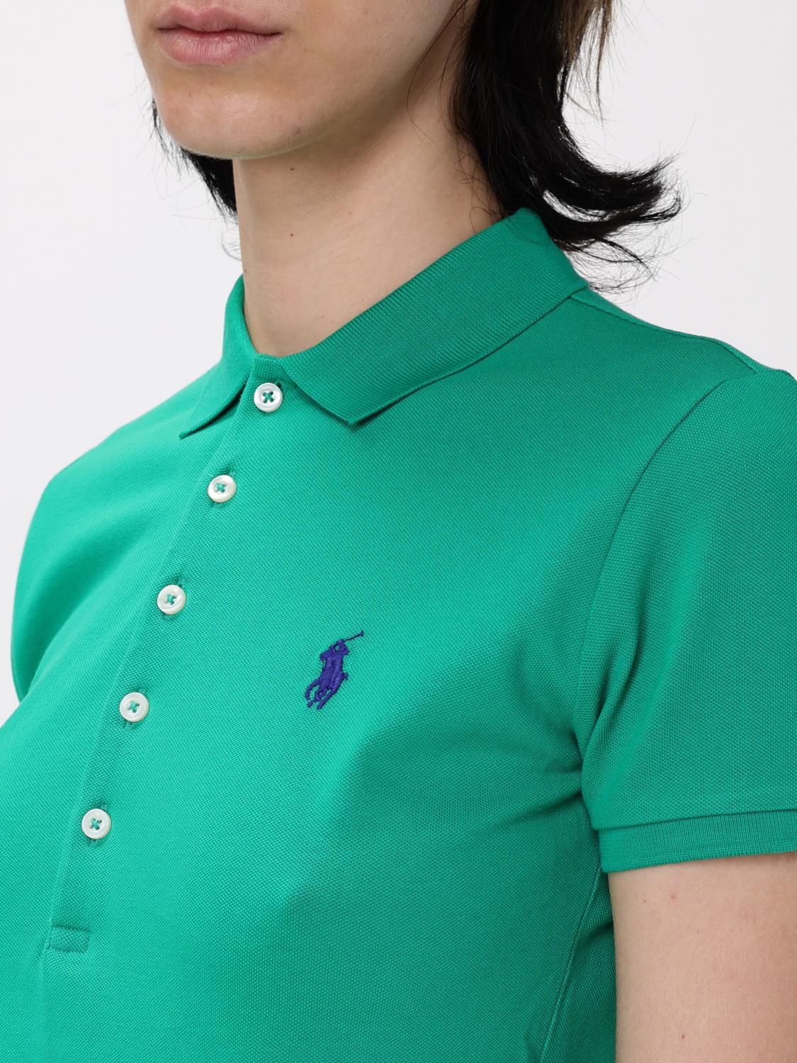 POLO RALPH LAUREN POLO衫: Polo衫 女士 Polo Ralph Lauren, 绿色 - Img 3