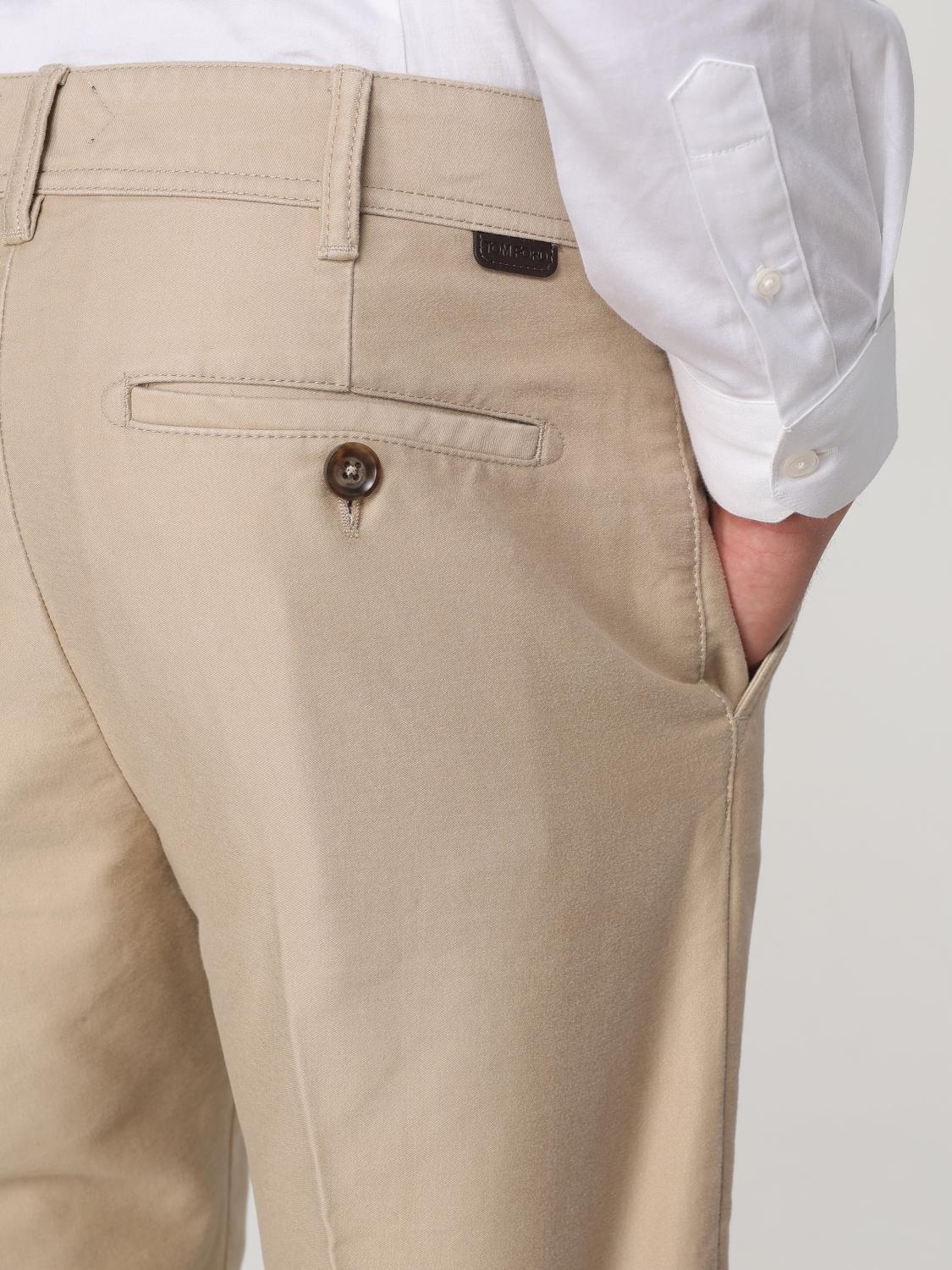TOM FORD PANTS: Pants men Tom Ford, Beige - Img 4