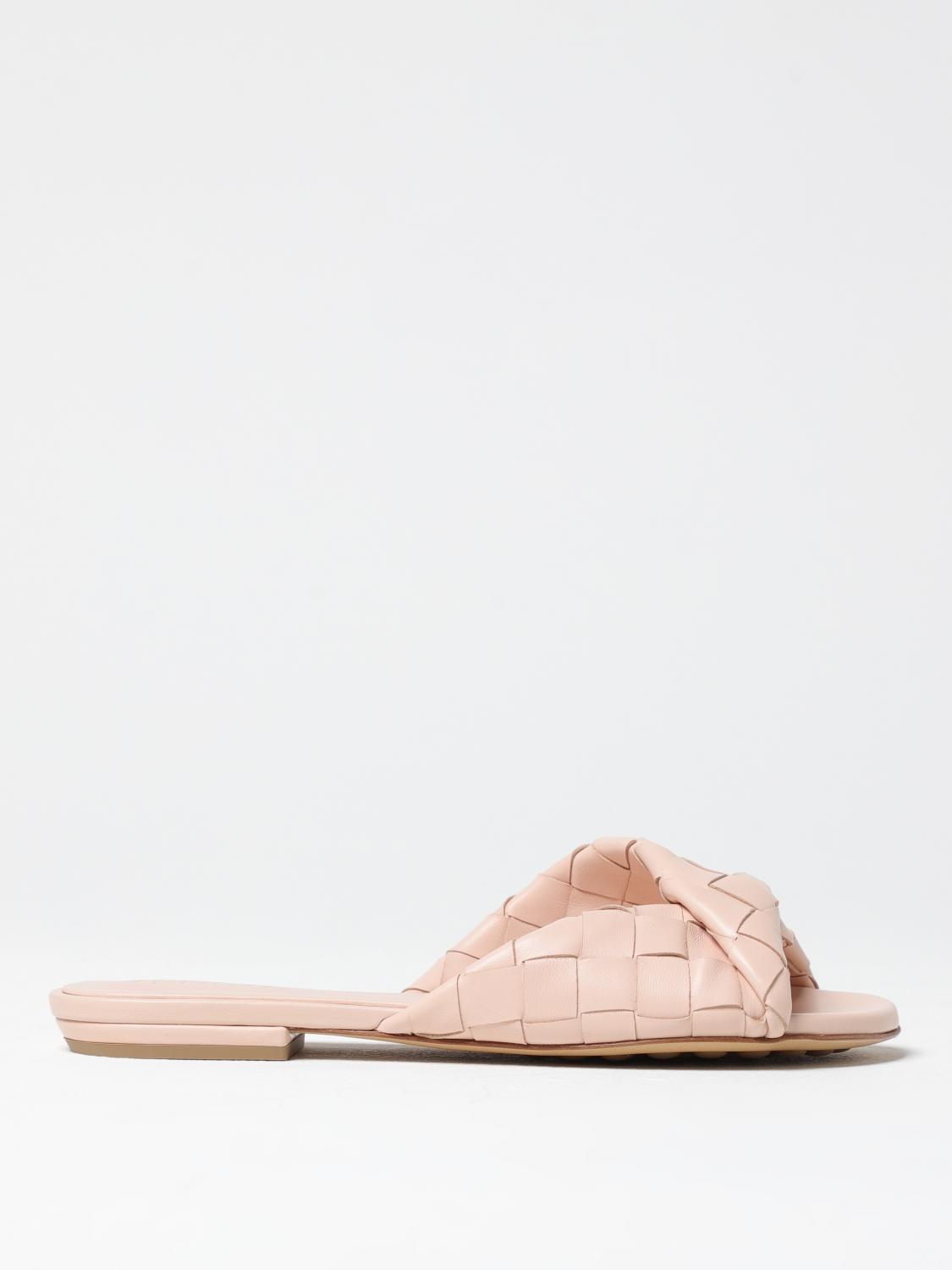 BOTTEGA VENETA FLAT SANDALS: Shoes woman Bottega Veneta, Pink - Img 1