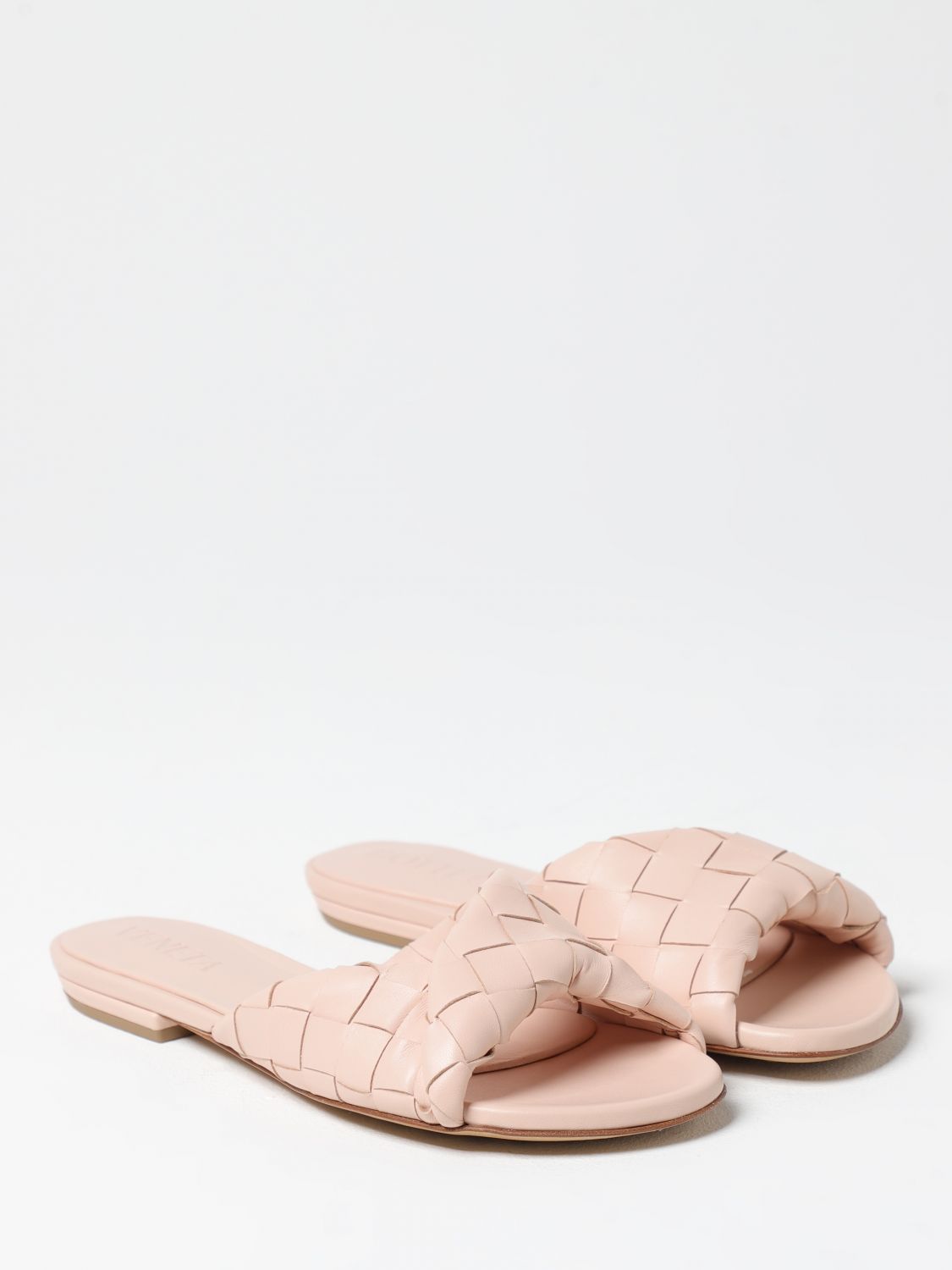 BOTTEGA VENETA FLAT SANDALS: Shoes woman Bottega Veneta, Pink - Img 2