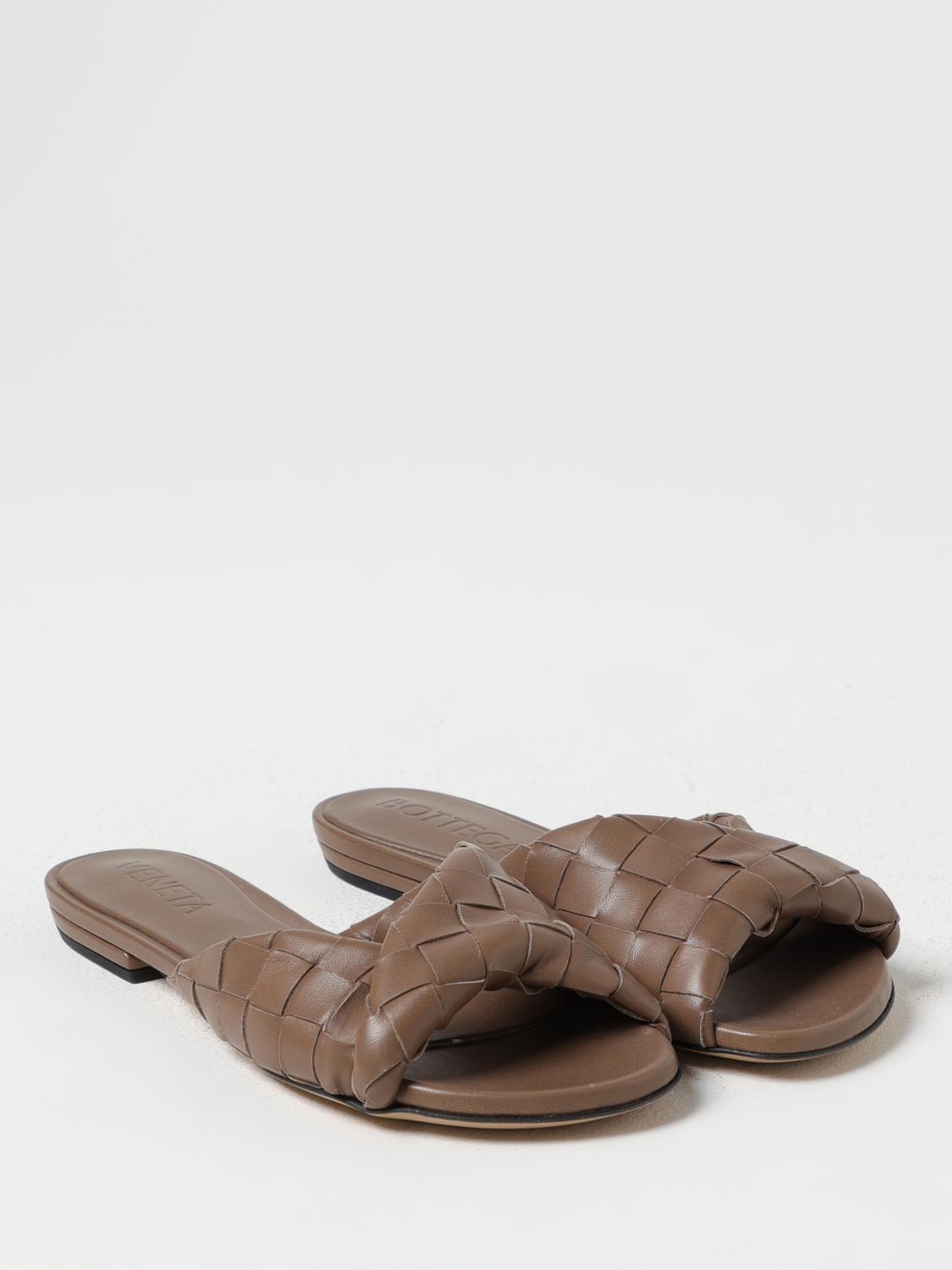 BOTTEGA VENETA FLAT SANDALS: Shoes woman Bottega Veneta, Brown - Img 2