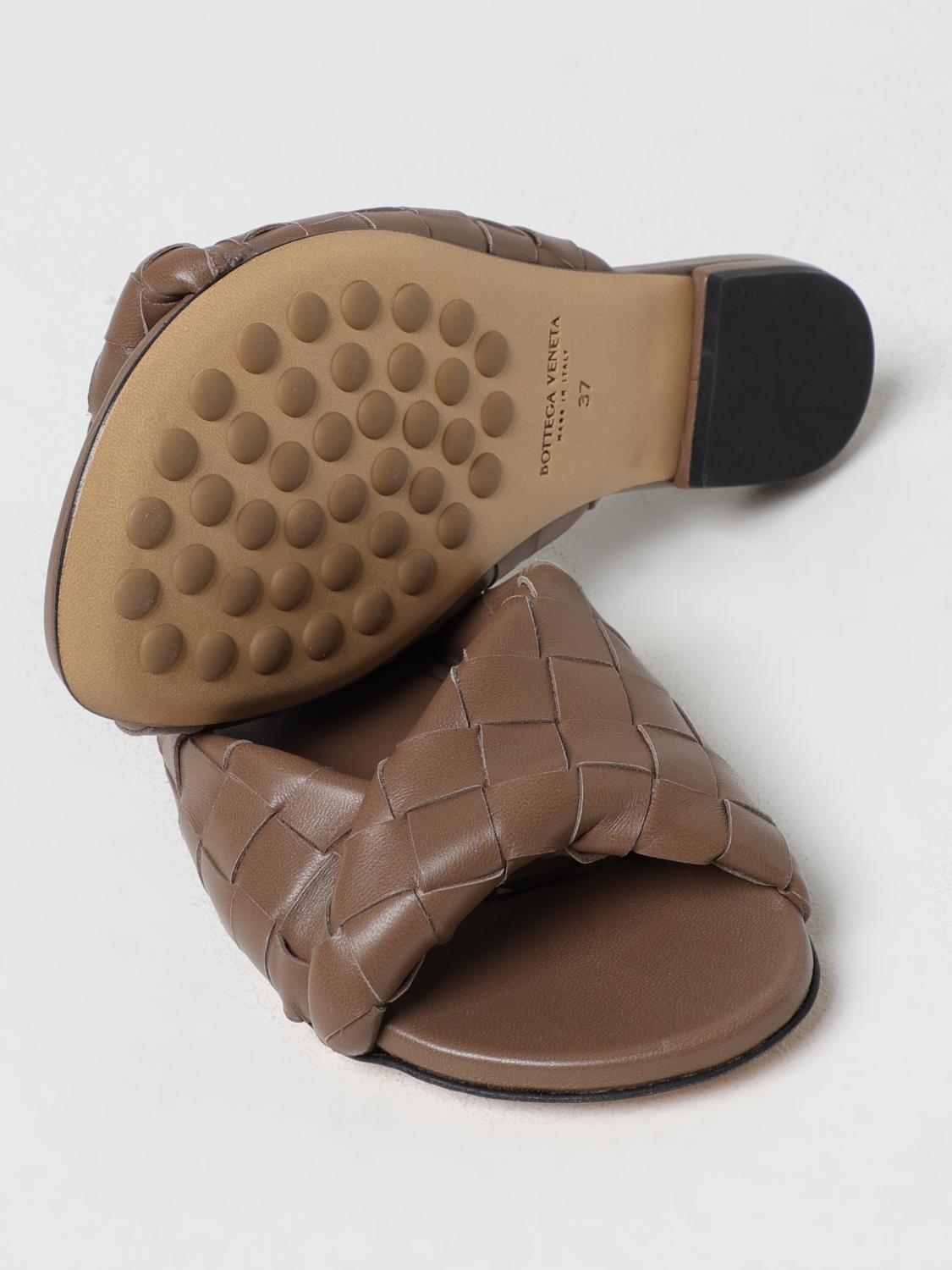 BOTTEGA VENETA FLAT SANDALS: Shoes woman Bottega Veneta, Brown - Img 5