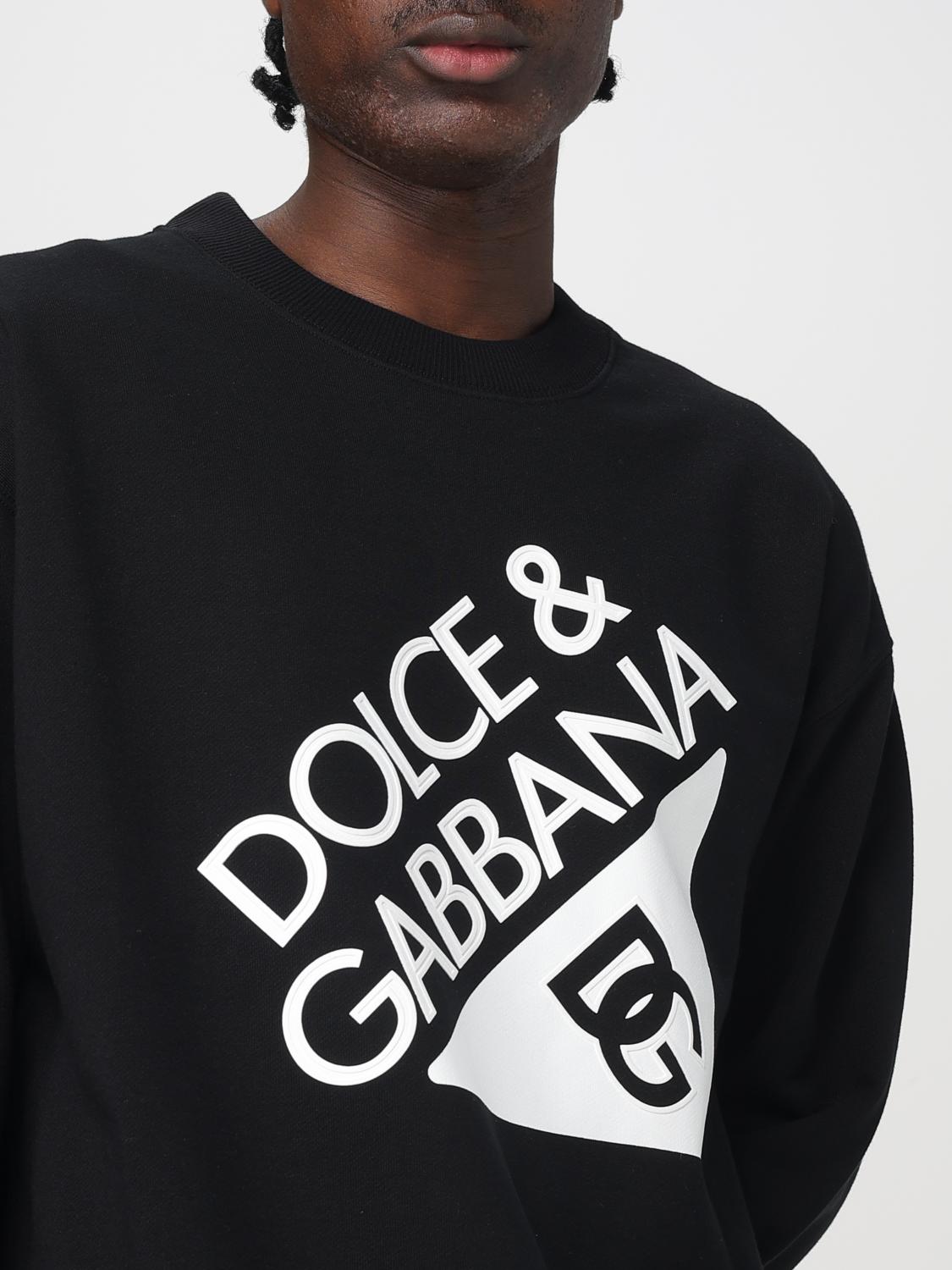 DOLCE & GABBANA FELPA: Felpa Dolce & Gabbana in cotone con logo , Nero - Img 5