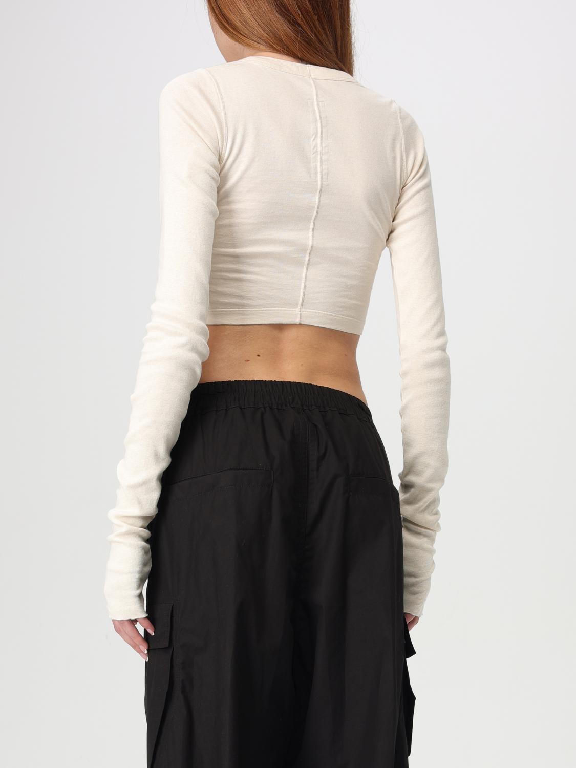 RICK OWENS T-SHIRT: T-shirt femme Rick Owens, Beige - Img 3