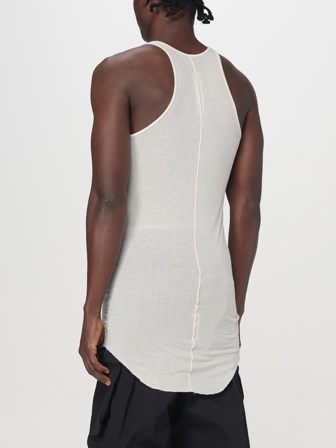 RICK OWENS T-SHIRT: Rick Owens long silk blend tank top, Green - Img 3