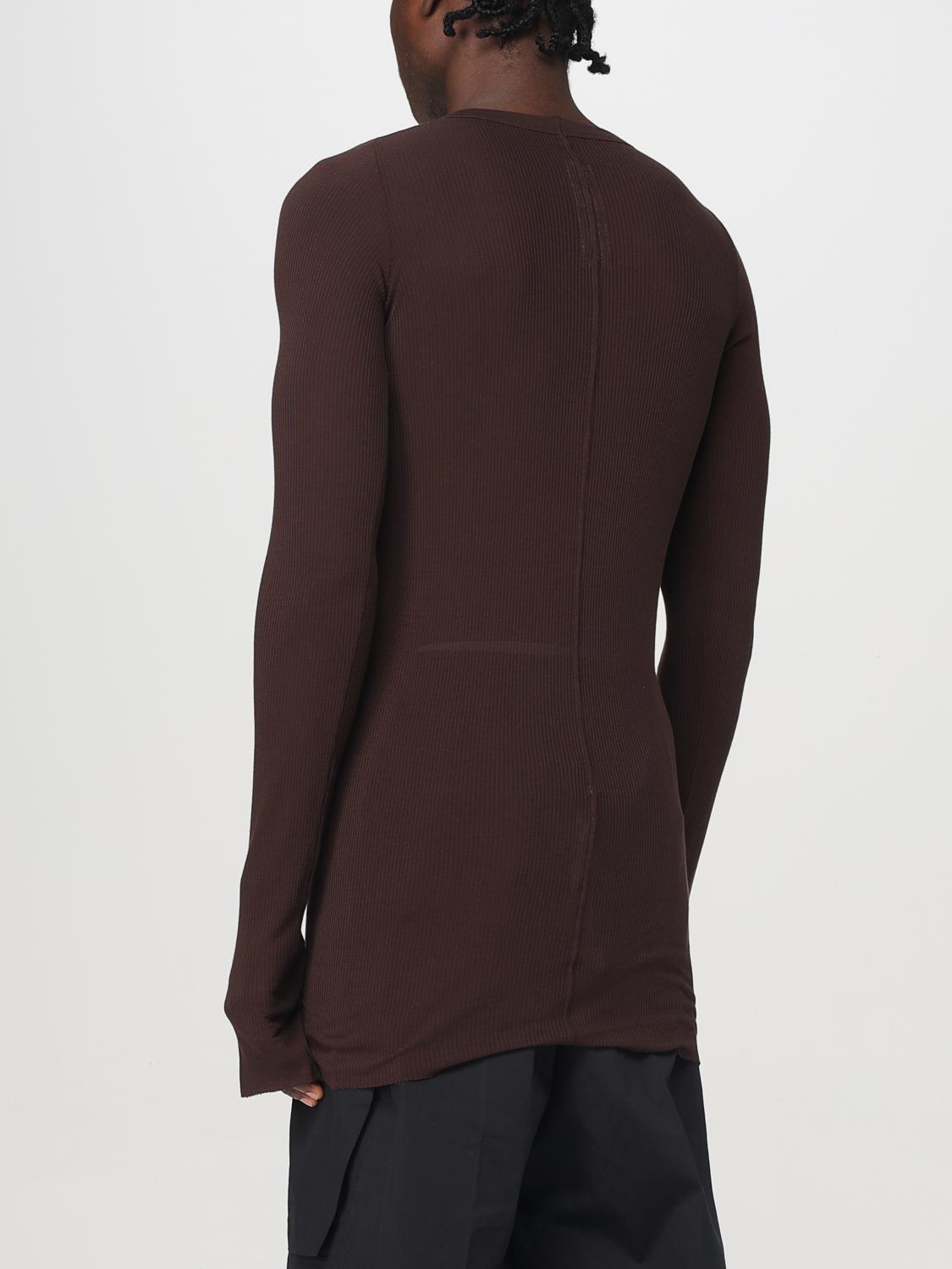 RICK OWENS T-SHIRT: T-shirt homme Rick Owens, Marron - Img 3