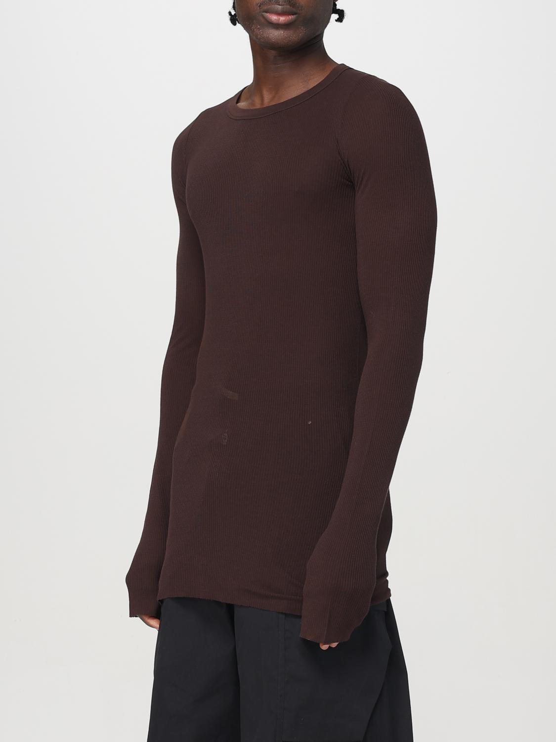 RICK OWENS T-SHIRT: T-shirt homme Rick Owens, Marron - Img 4