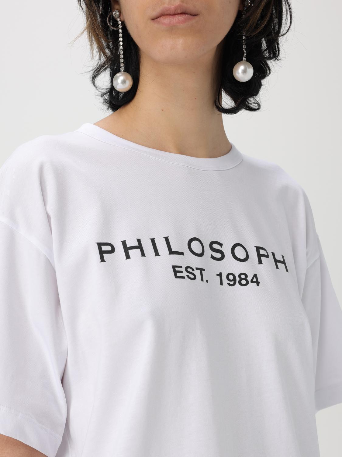 PHILOSOPHY DI LORENZO SERAFINI T-SHIRT: T-shirt woman Philosophy Di Lorenzo Serafini, White - Img 5