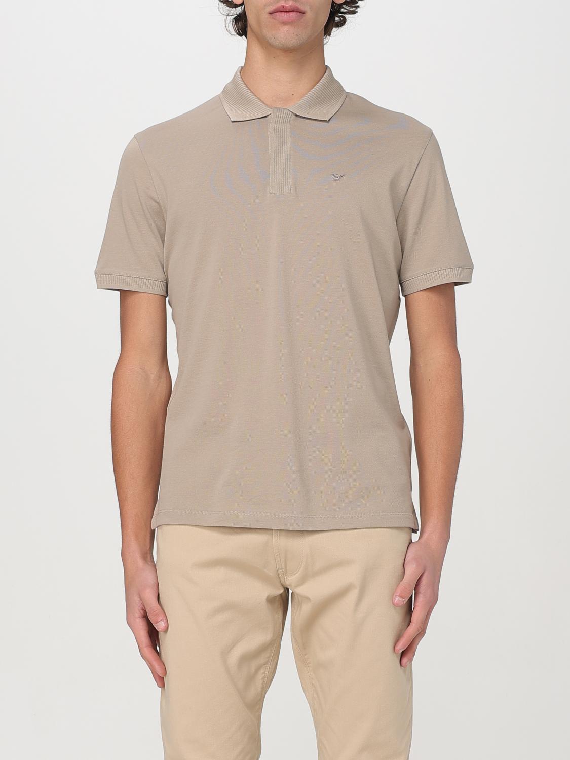 EMPORIO ARMANI POLO SHIRT: Polo shirt men Emporio Armani, Beige - Img 1