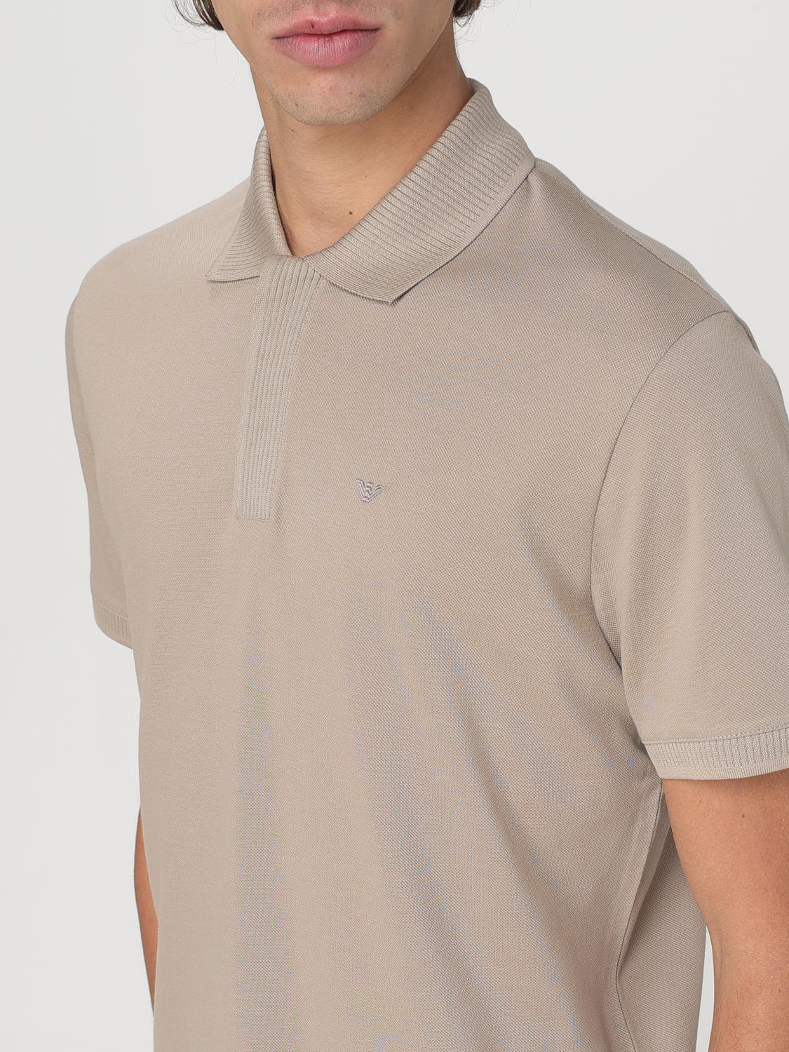 EMPORIO ARMANI POLO SHIRT: Polo shirt men Emporio Armani, Beige - Img 3