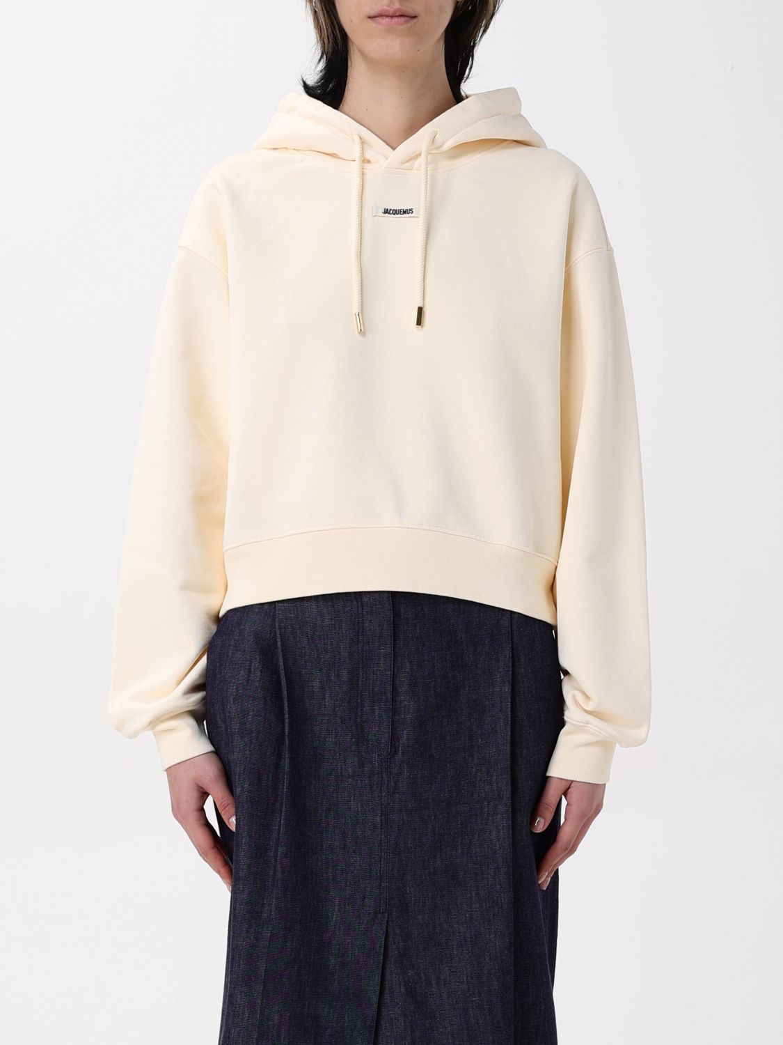 JACQUEMUS SWEATSHIRT: Sweatshirt woman Jacquemus, Ivory - Img 1