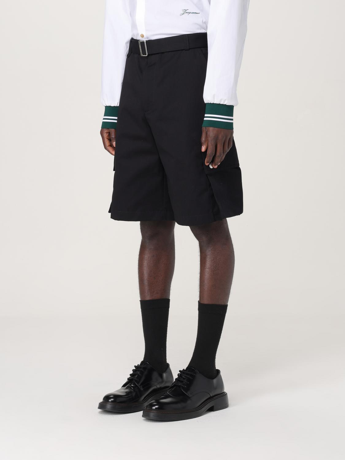 JACQUEMUS ショートパンツ: Jacquemus コットンリネン混カーゴショーツ, ブラック - Img 4