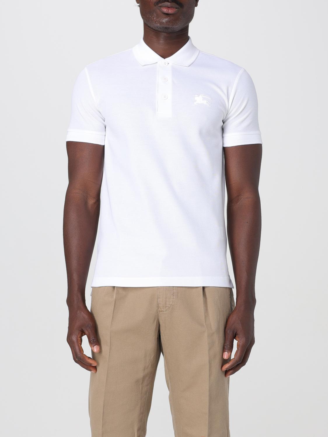 BURBERRY POLO: Polo Burberry de algodón, Blanco - Img 1