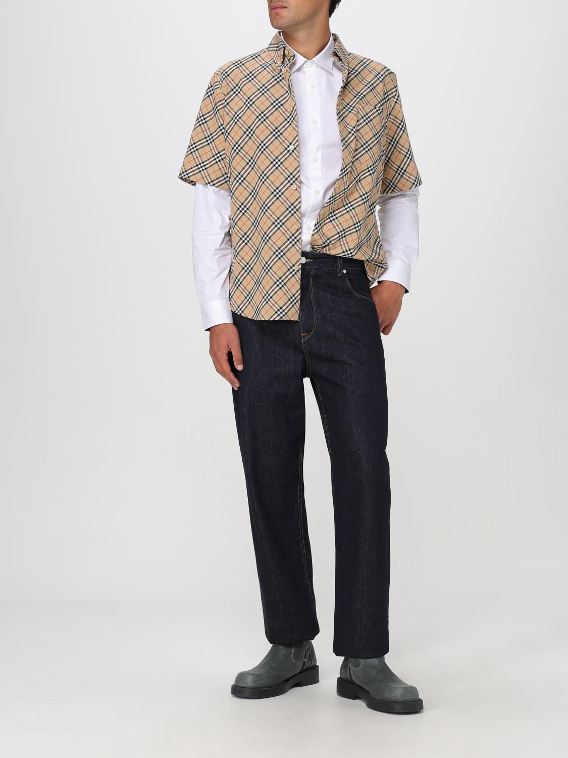 BURBERRY CAMISA: Camisa clásica Burberry de algodón elástico, Blanco - Img 2