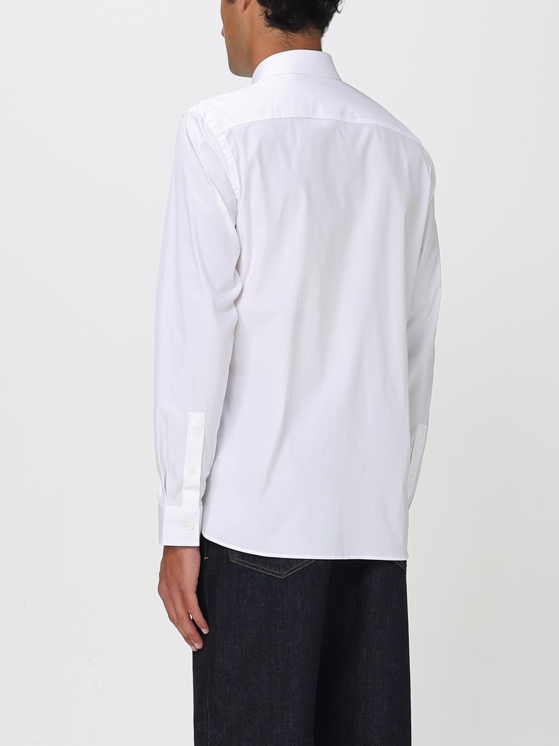 BURBERRY CAMISA: Camisa clásica Burberry de algodón elástico, Blanco - Img 3