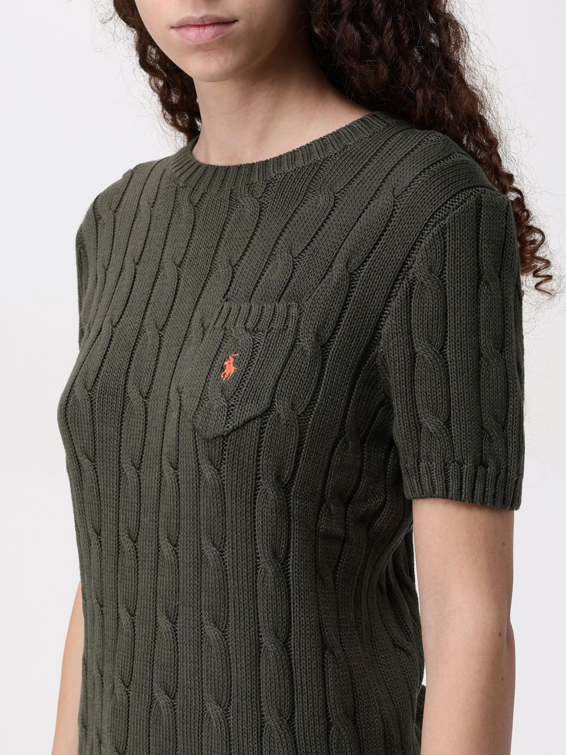 POLO RALPH LAUREN SWEATER: T-shirt woman Polo Ralph Lauren, Green - Img 3