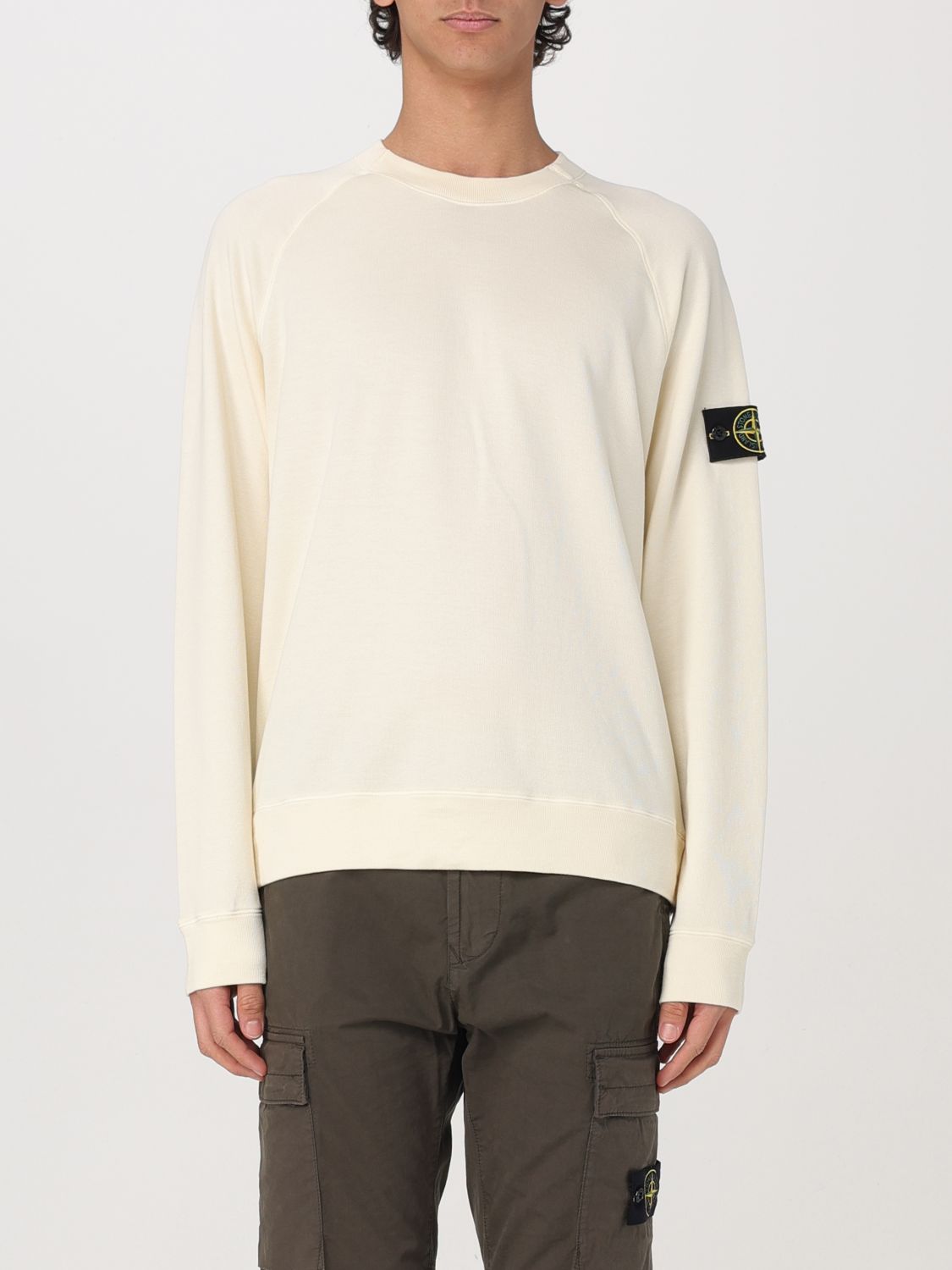 STONE ISLAND SUDADERA: Sudadera hombre Stone Island, Blanco - Img 1