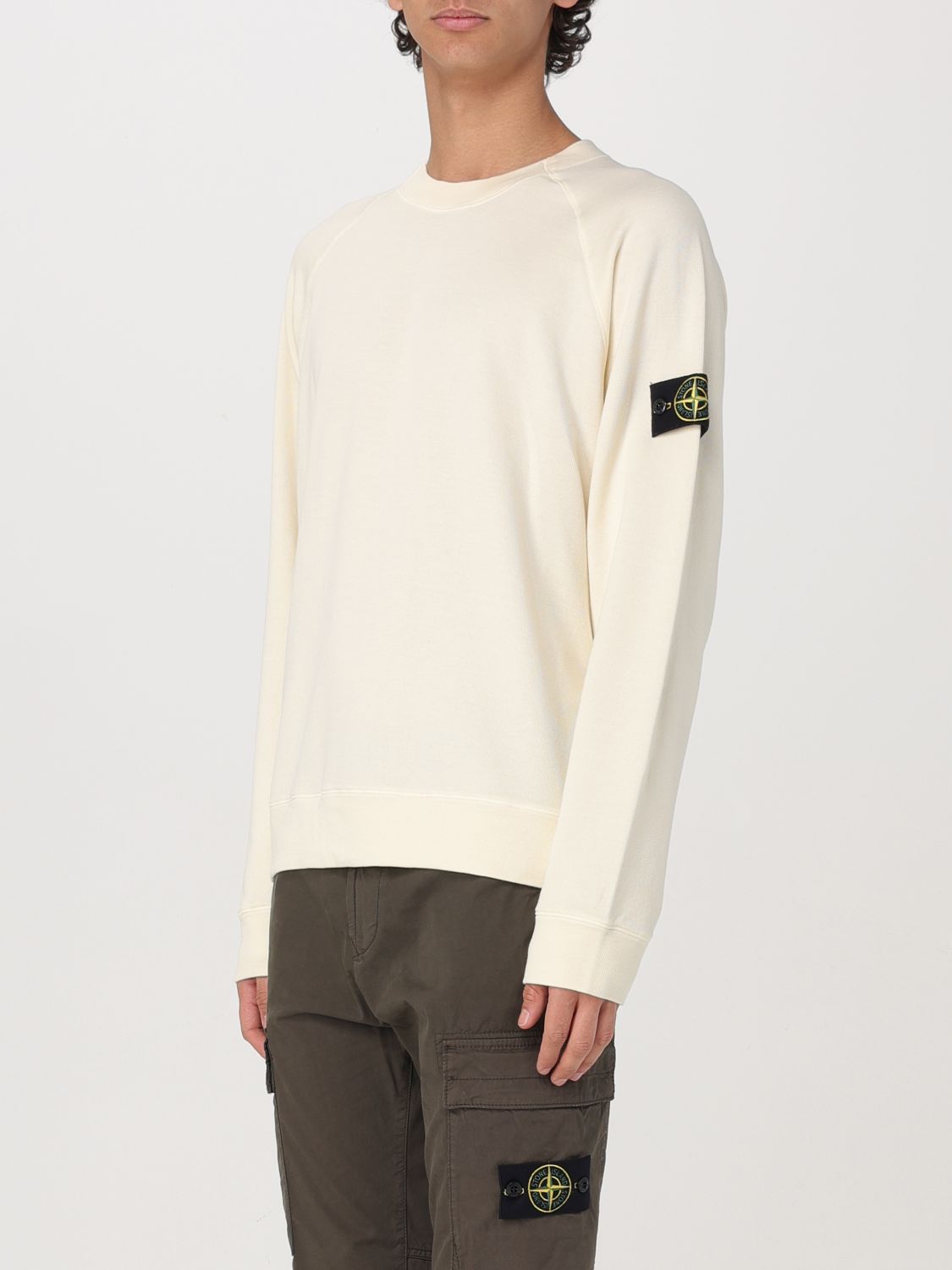 STONE ISLAND SUDADERA: Sudadera hombre Stone Island, Blanco - Img 4