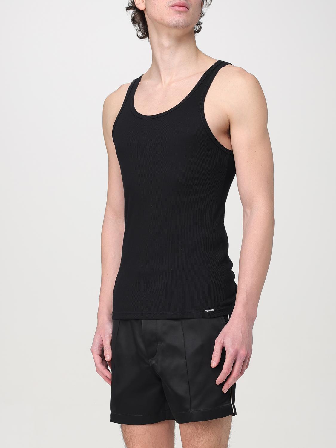 TOM FORD INTIMO: Canotta intima basic in cotone Tom Ford, Nero - Img 4