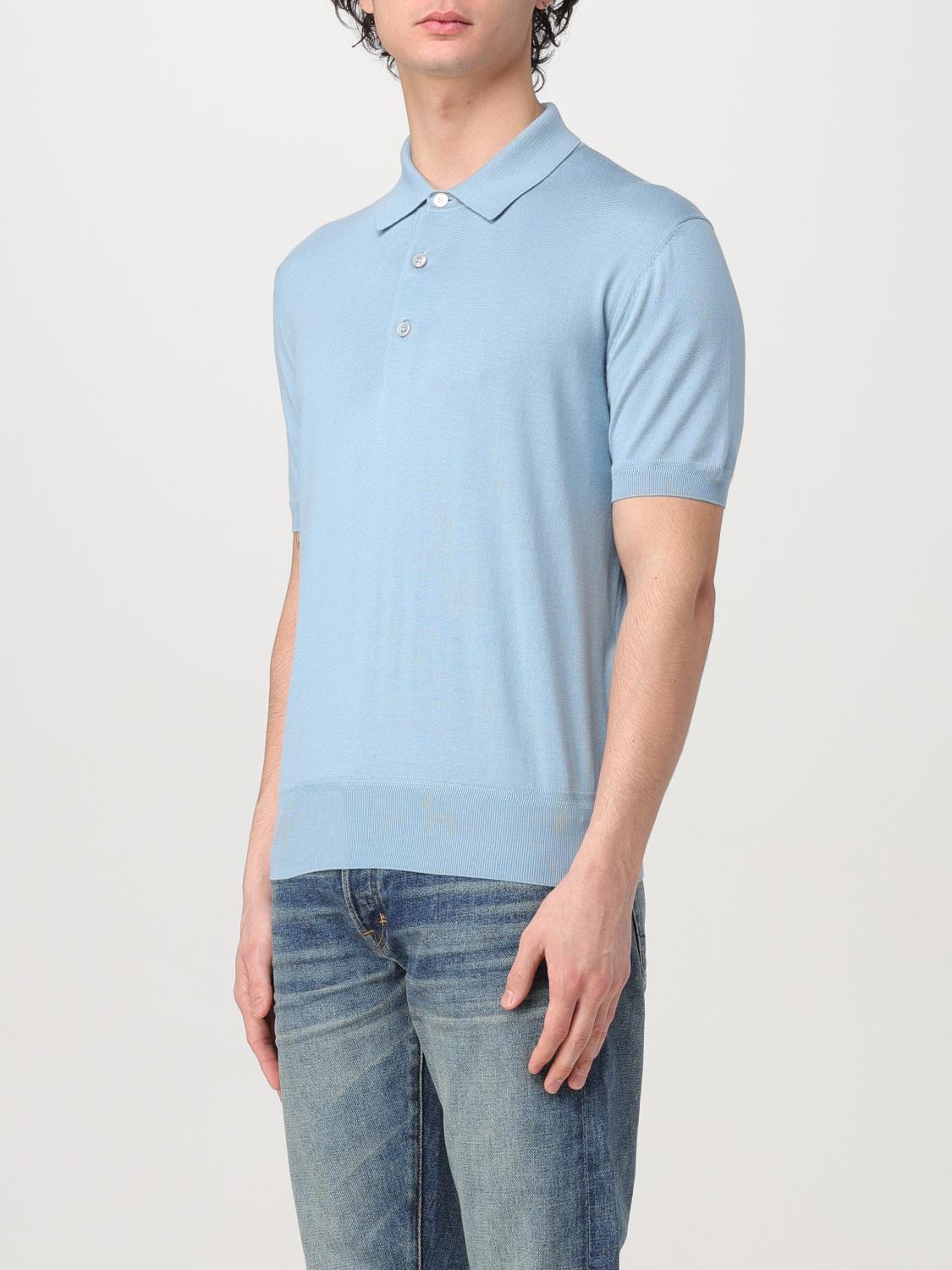 TOM FORD POLO SHIRT: Polo shirt men Tom Ford, Blue - Img 4