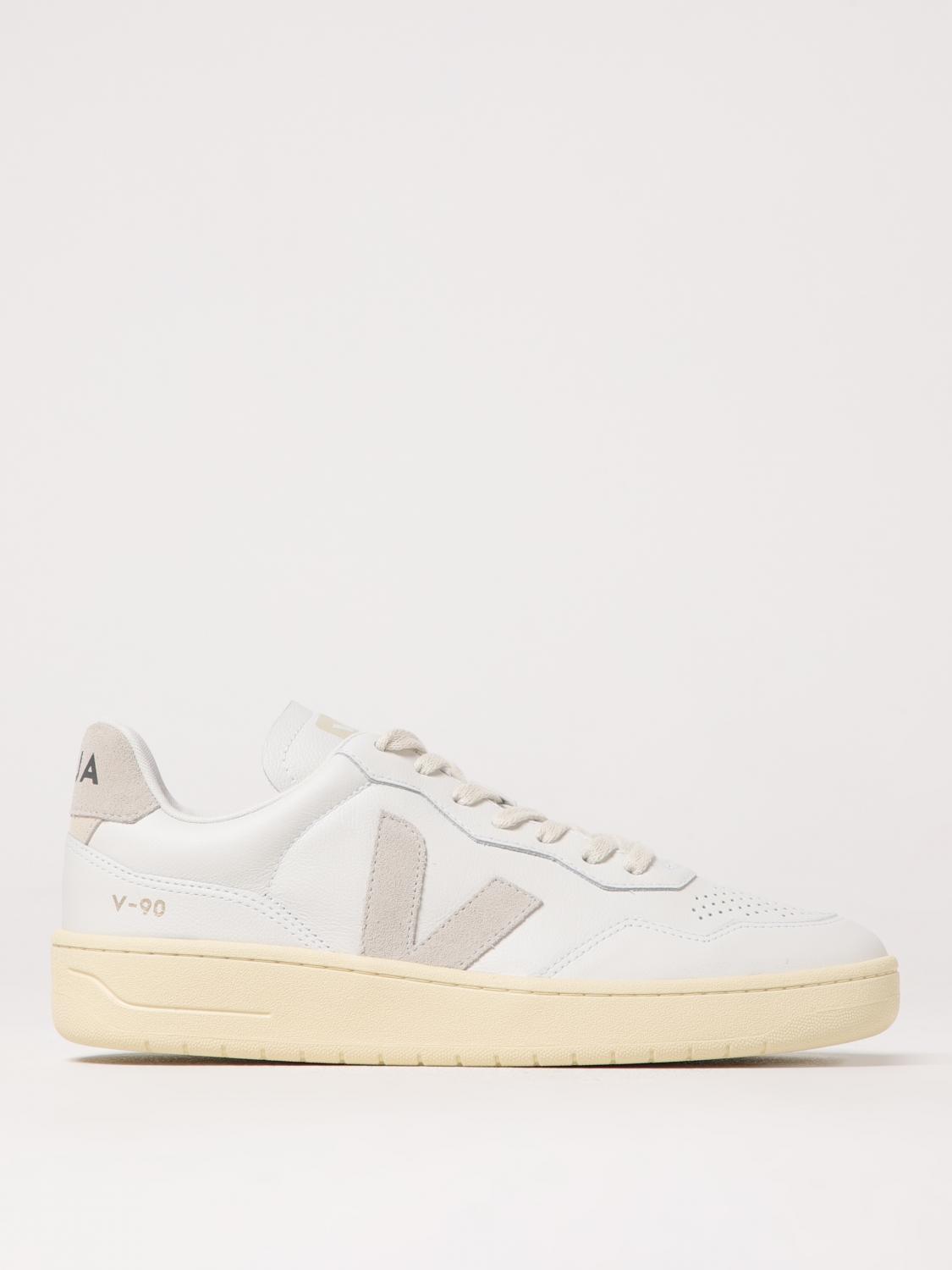 VEJA SNEAKERS: Sneakers V-90 Veja in pelle O.T., Bianco - Img 1