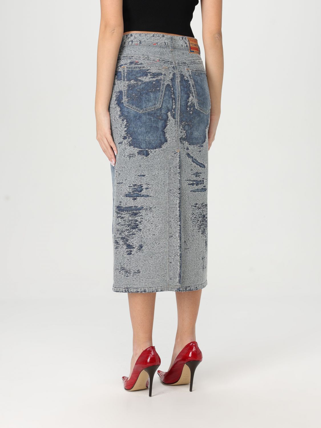 DIESEL SKIRT: Skirt woman Diesel, Blue - Img 2