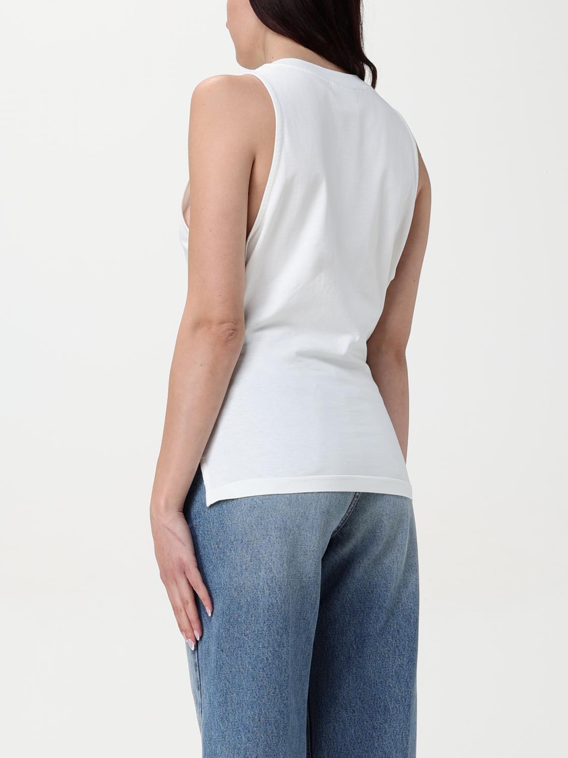 COURRÈGES TOP: Canotta Courrèges in cotone stretch , Bianco - Img 3