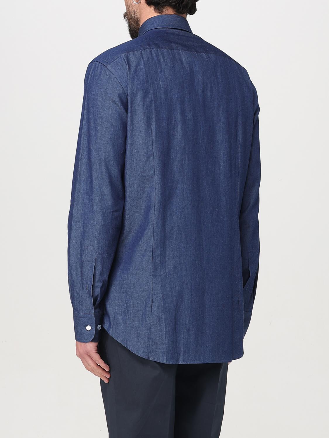 ETRO CAMICIA: Camicia Etro in cotone con logo ricamato , Blue - Img 2