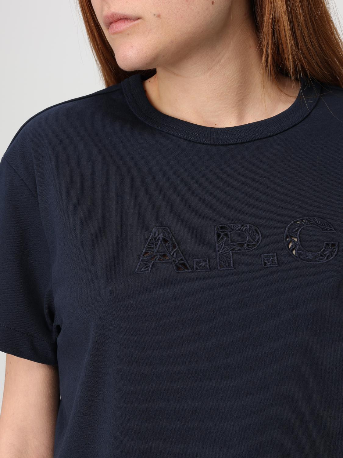 A.P.C. T-SHIRT: T-shirt woman A.P.C., Blue - Img 3