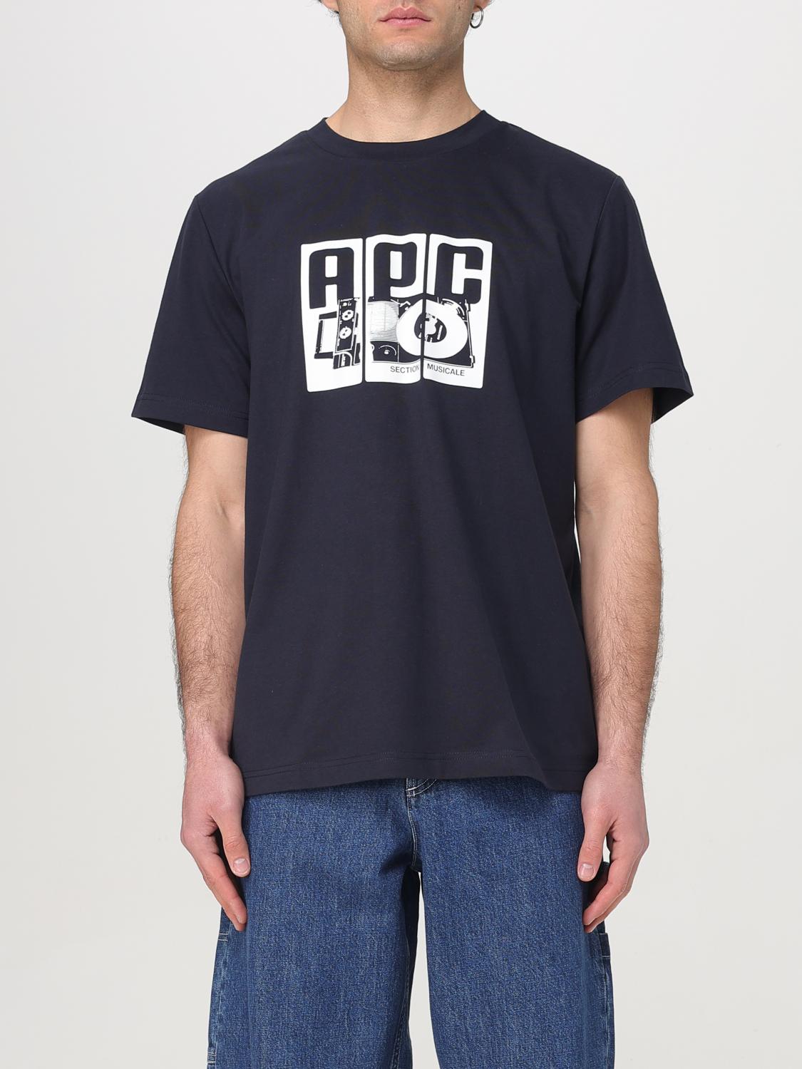 A.P.C. T-SHIRT: T-shirt men A.P.C., Blue - Img 1