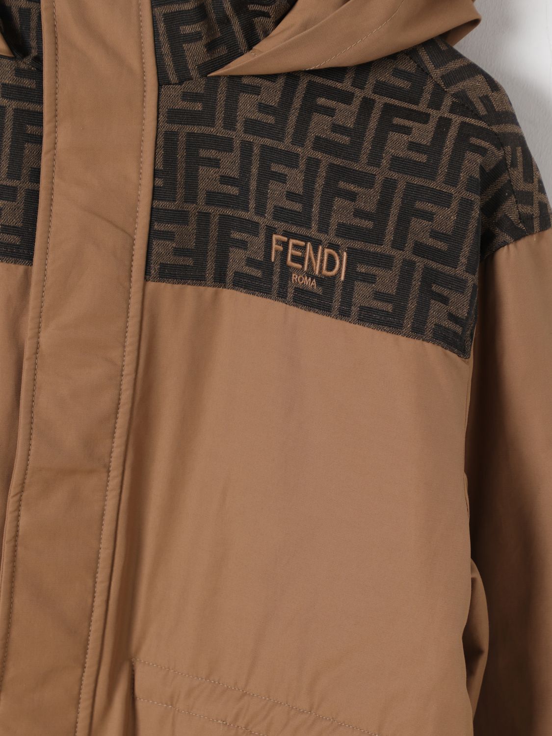 FENDI ジャケット: ジャケット ボーイ Fendi, ブラウン - Img 3