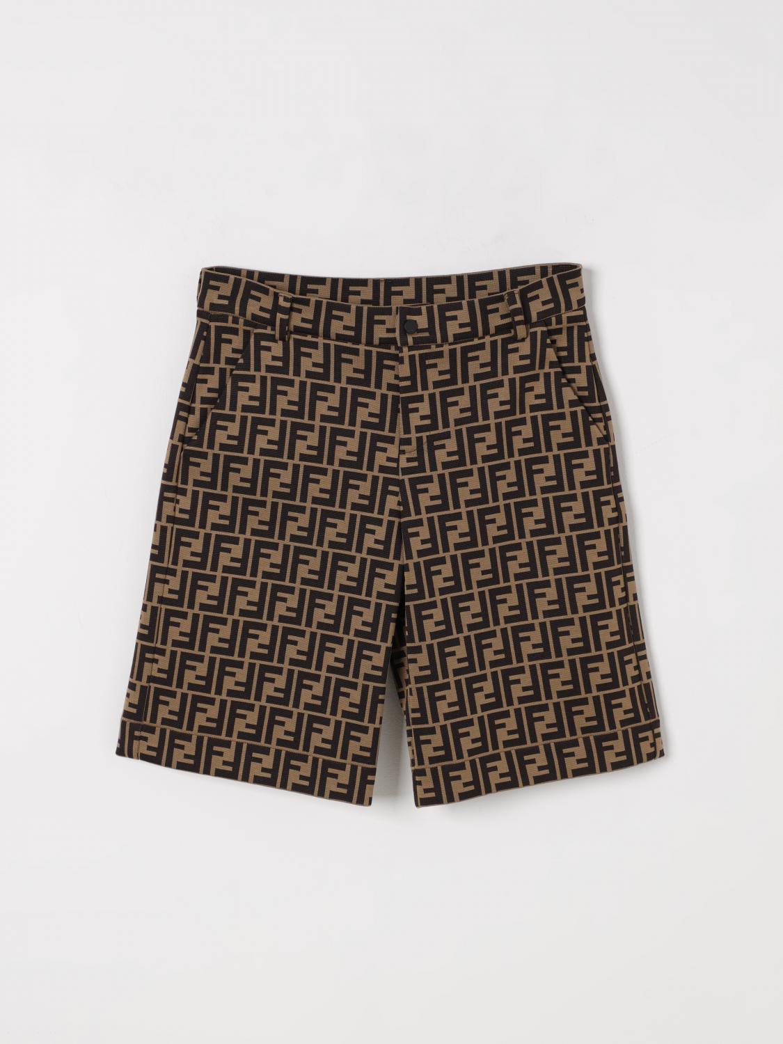 FENDI PANTS: Pants kids Fendi, Brown - Img 1