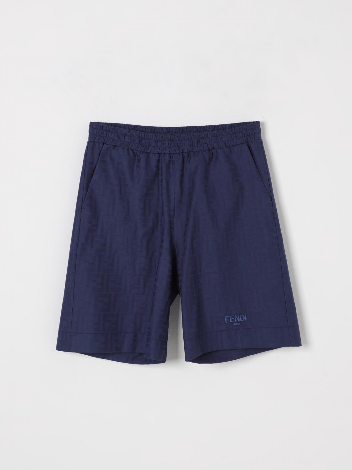 FENDI PANTALÓN CORTO: Pantalón corto niños Fendi, Azul Oscuro - Img 1