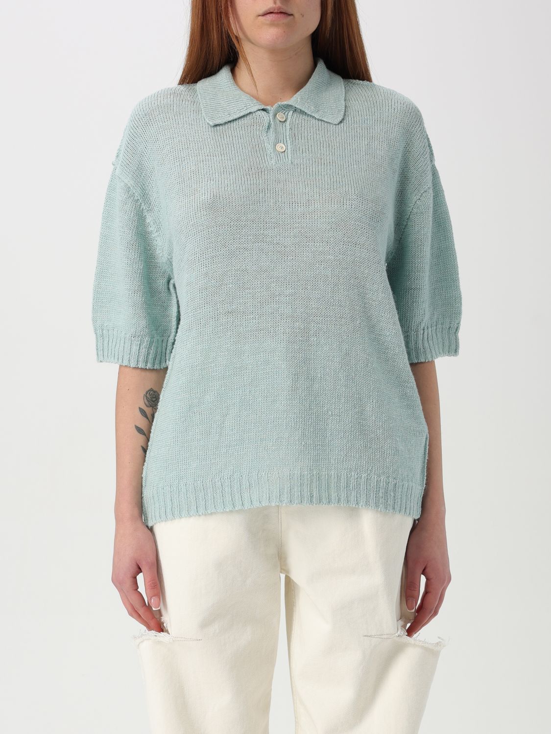 MAISON MARGIELA POLO SHIRT: Polo shirt woman Maison Margiela, Green - Img 1