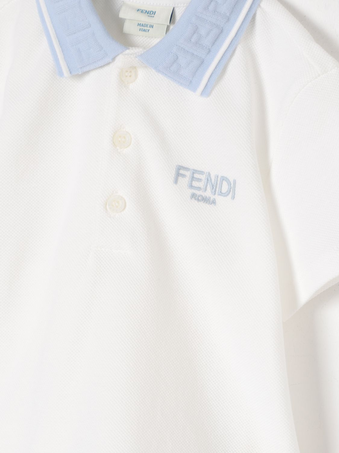 FENDI 티셔츠: 티셔츠 남아 Fendi, 화이트 - Img 3